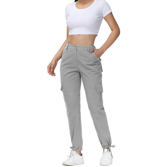 Unbranded Pants - Women Cargo Pants Casual Relaxed Fit Jogger Pants with 6 Pockets for Hiking 